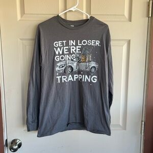 Gildan Dark Gray TNR Graphic Long Sleeve Tee